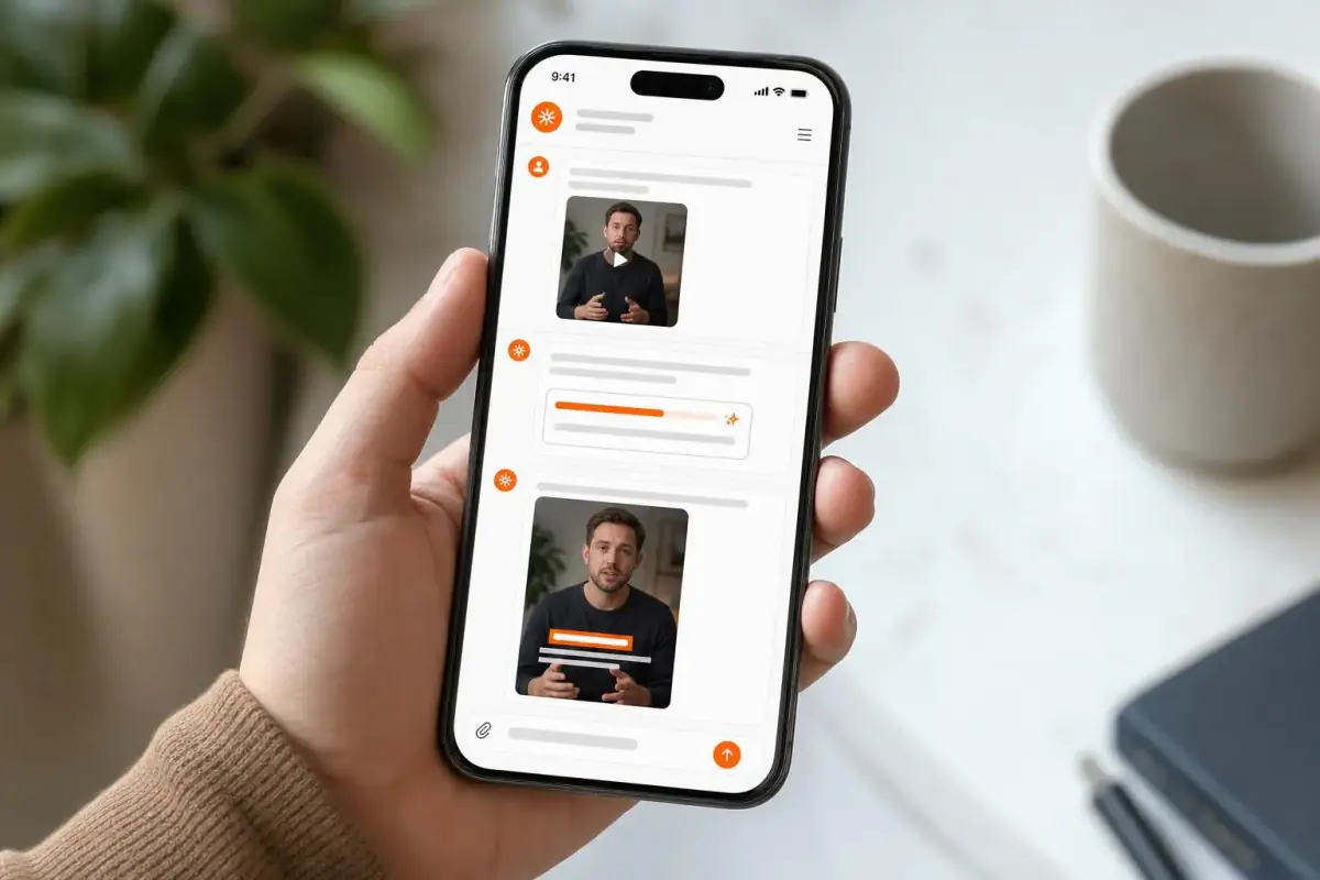 Mockup da interface do Agente de Criativos