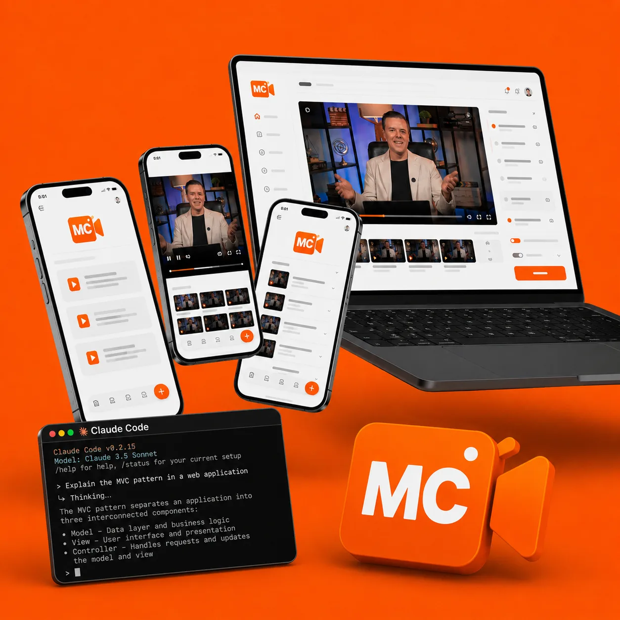 Mockup do produto Máquina de Criativos em telas